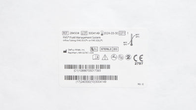 DePuy 284504 Mitek Fluid Management System Inflow Tubing (x)